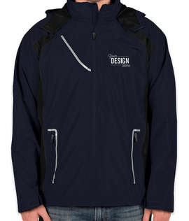 Team 365 Waterproof Hooded Jacket - Color: Sport Dark Navy / Black