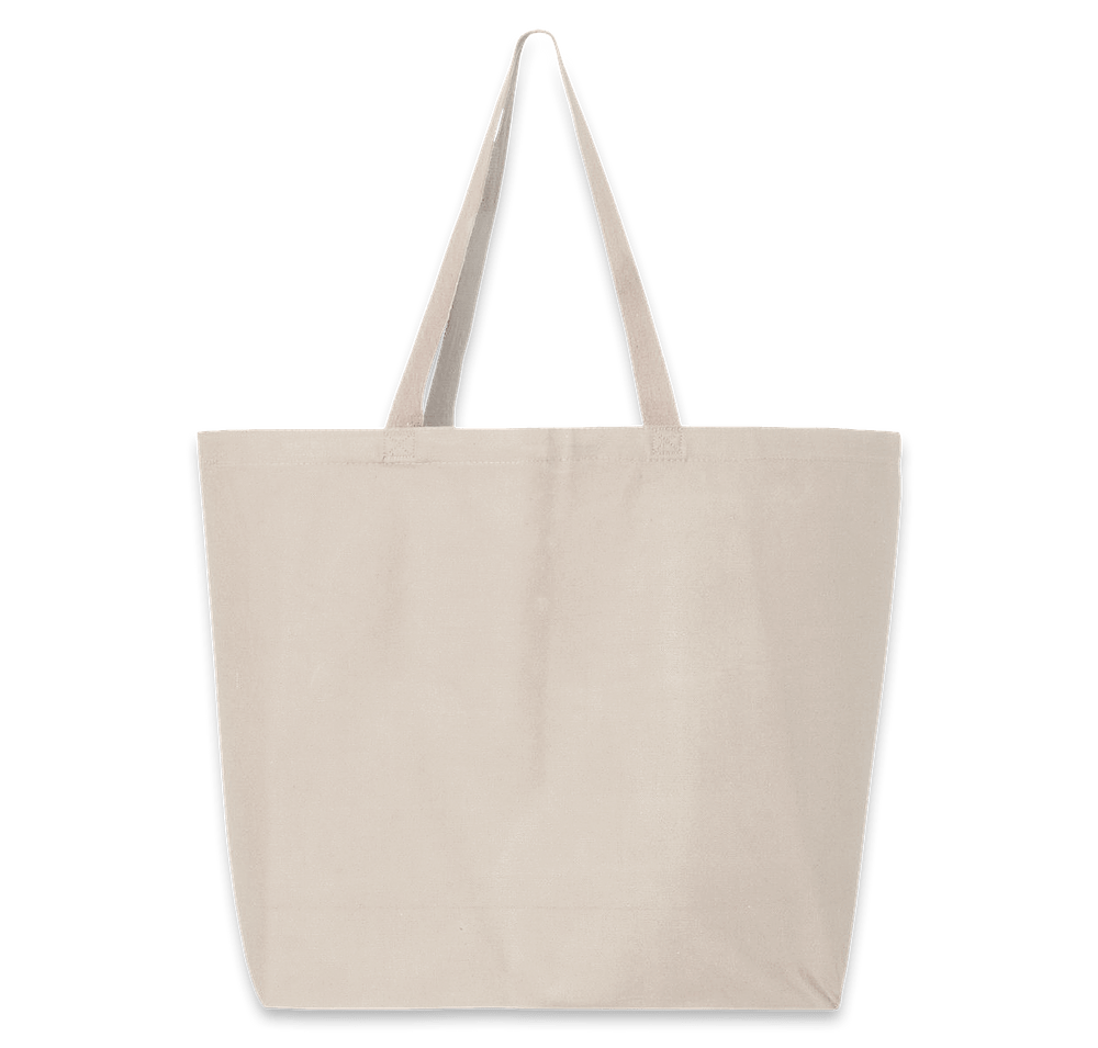 Jumbo Gusseted Cotton Canvas Tote Bag-default