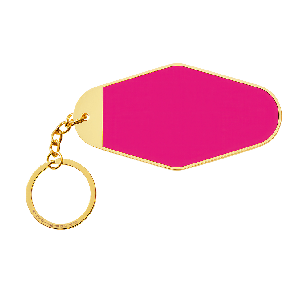 Laser Engraved Breast Cancer Awareness Pink Ribbon Metal Keychain-default
