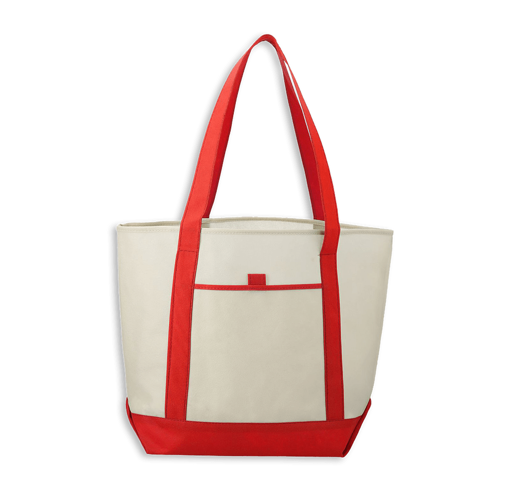 Lighthouse Medium Non-Woven Pocket Tote Bag-default