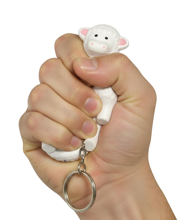 Sheep Stress Reliever Keychain