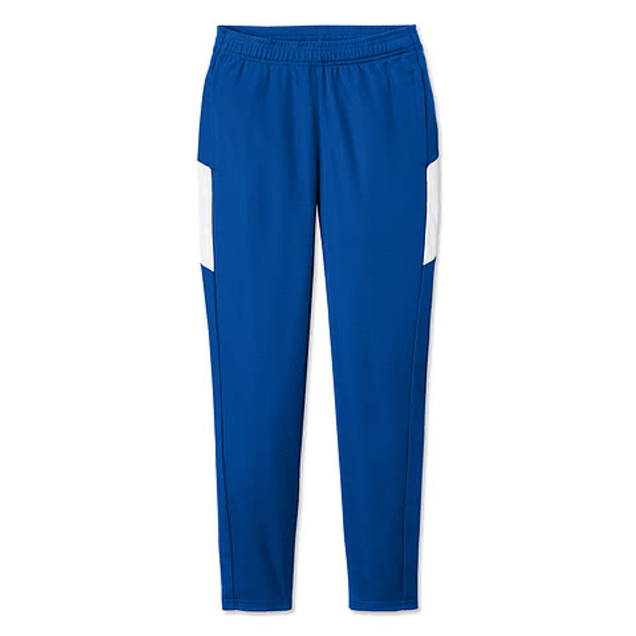 Sport-Tek Women's Recycled Travel Warm-Up Pant in Iron Grey / White