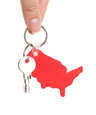 USA Shaped Keychain