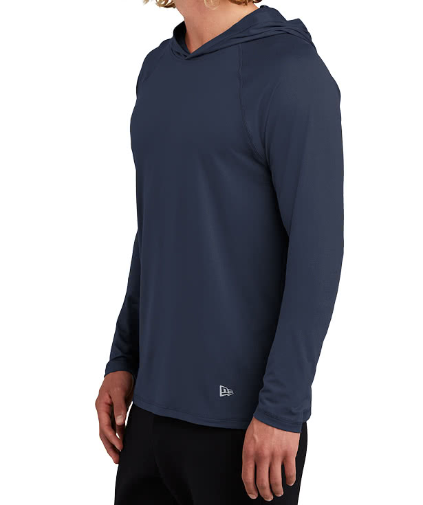 New Era Power Hooded Long Sleeve Performance Shirt