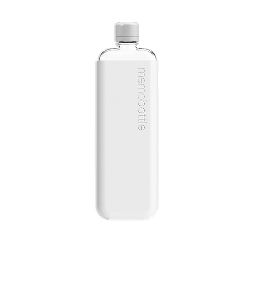 Memobottle 15 oz. Slim Tritan Water Bottle with Silicone Sleeve in Gray