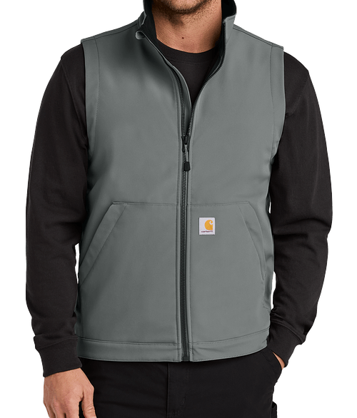 Carhartt Rain Defender Soft Shell Vest - Embroidered in Steel