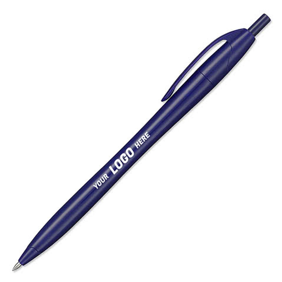 Cougar Gel Ballpoint Pen (black ink) in White / Blue Trim