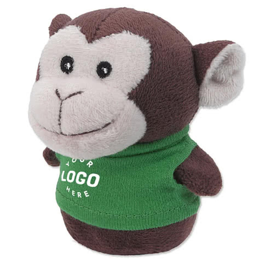 4" Shorty Monkey Plush Animal in White