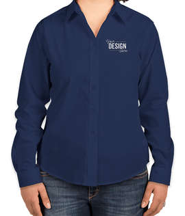 Port Authority Women's Long Sleeve Easy Care Shirt - Color: Mediterranean Blue