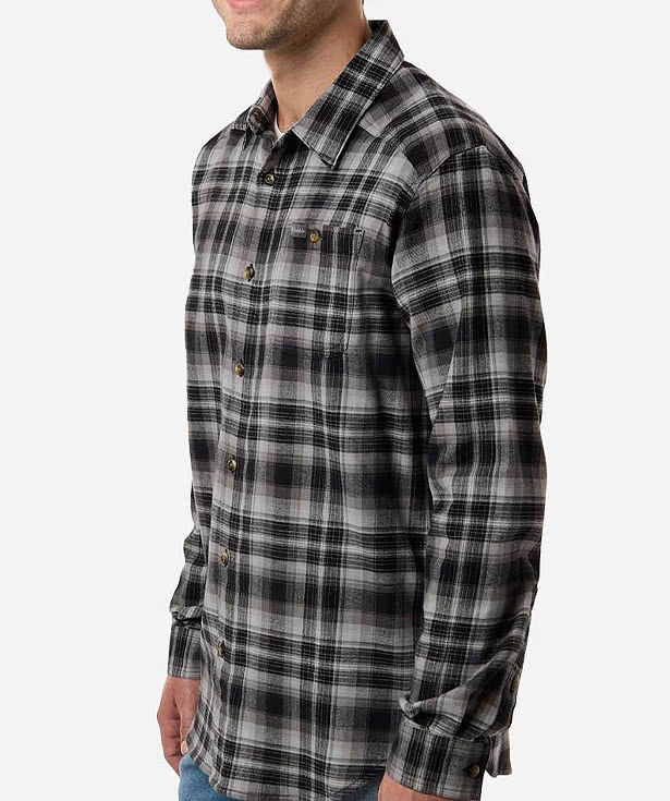 Columbia Cornell Woods Plaid Flannel Long Sleeve Shirt - Embroidered