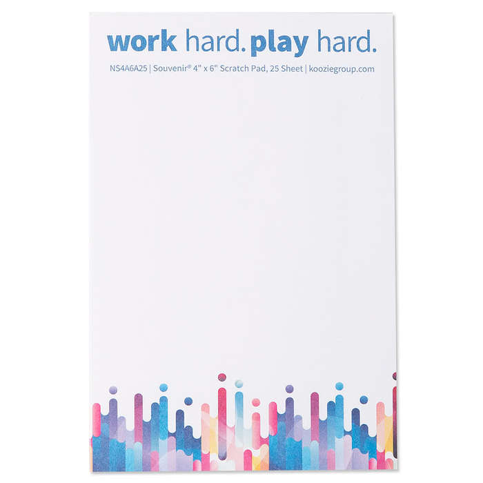 Full Color Souvenir 4" x 6" Scratch Pad - 50 sheets/pad (Case of 250)