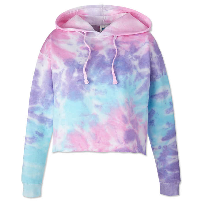 Tie-Dye Women's Cropped Pullover Hoodie