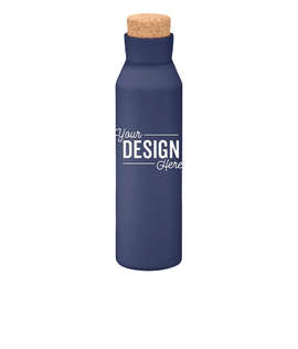 20 oz. Copper Vacuum Insulated Water Bottle with Screw-on Lid - Color: Navy