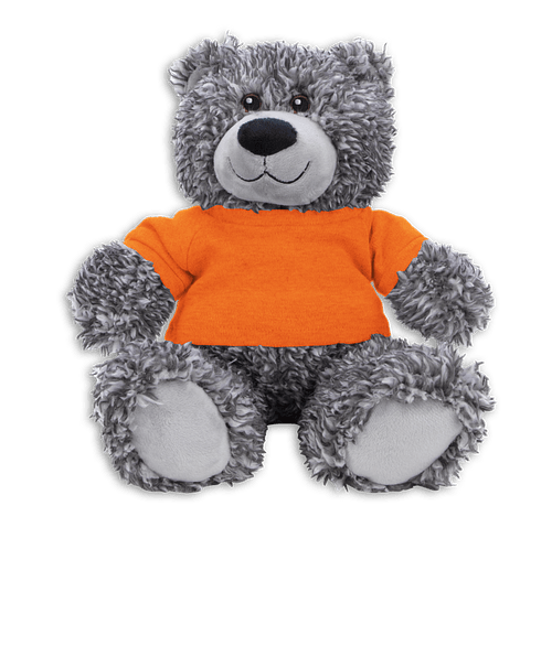 Full Color 12" Bodie Bear Plush Animal in Orange