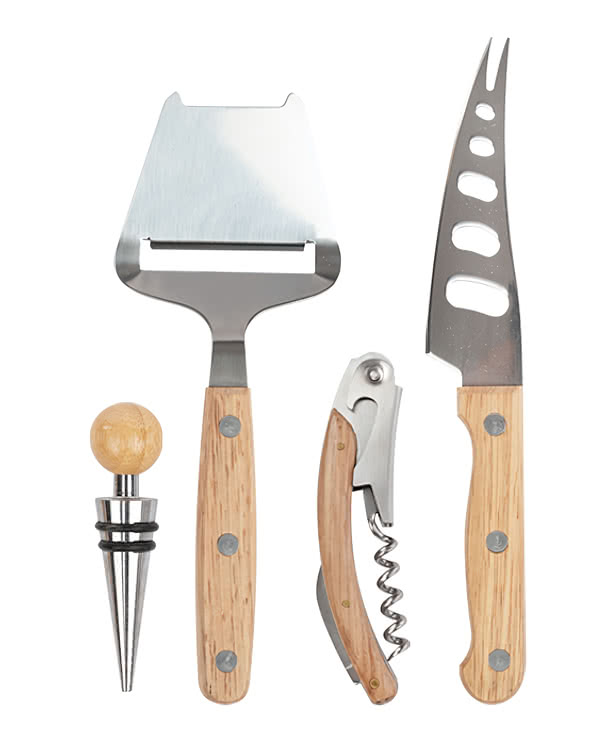 Laser Engraved Perfect Pairing Wine and Cheese Knife Set