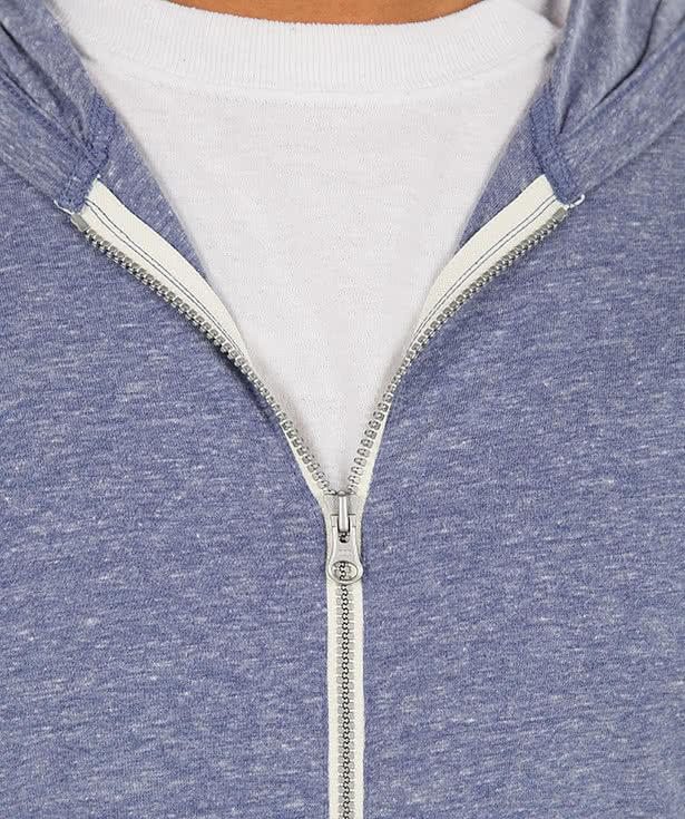 Threadfast Tri-Blend Full Zip T-shirt Hoodie