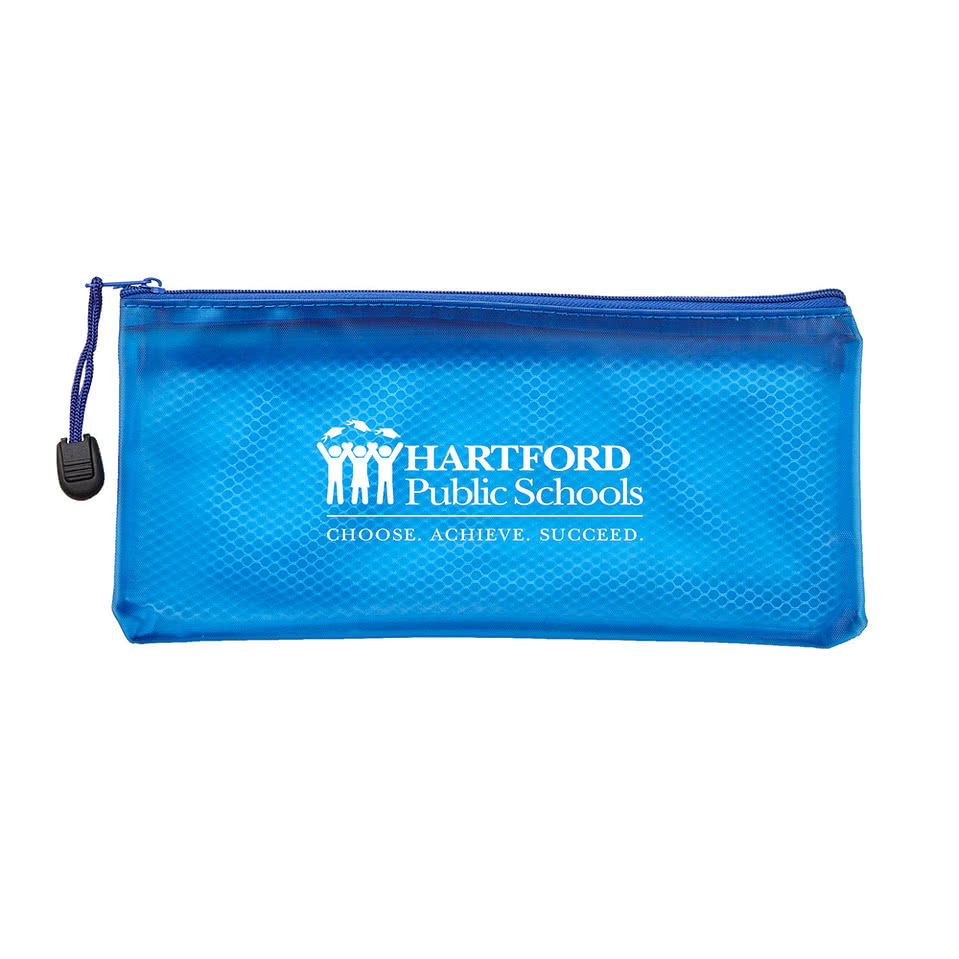 Teach-It Frosted Zippered Pencil Case