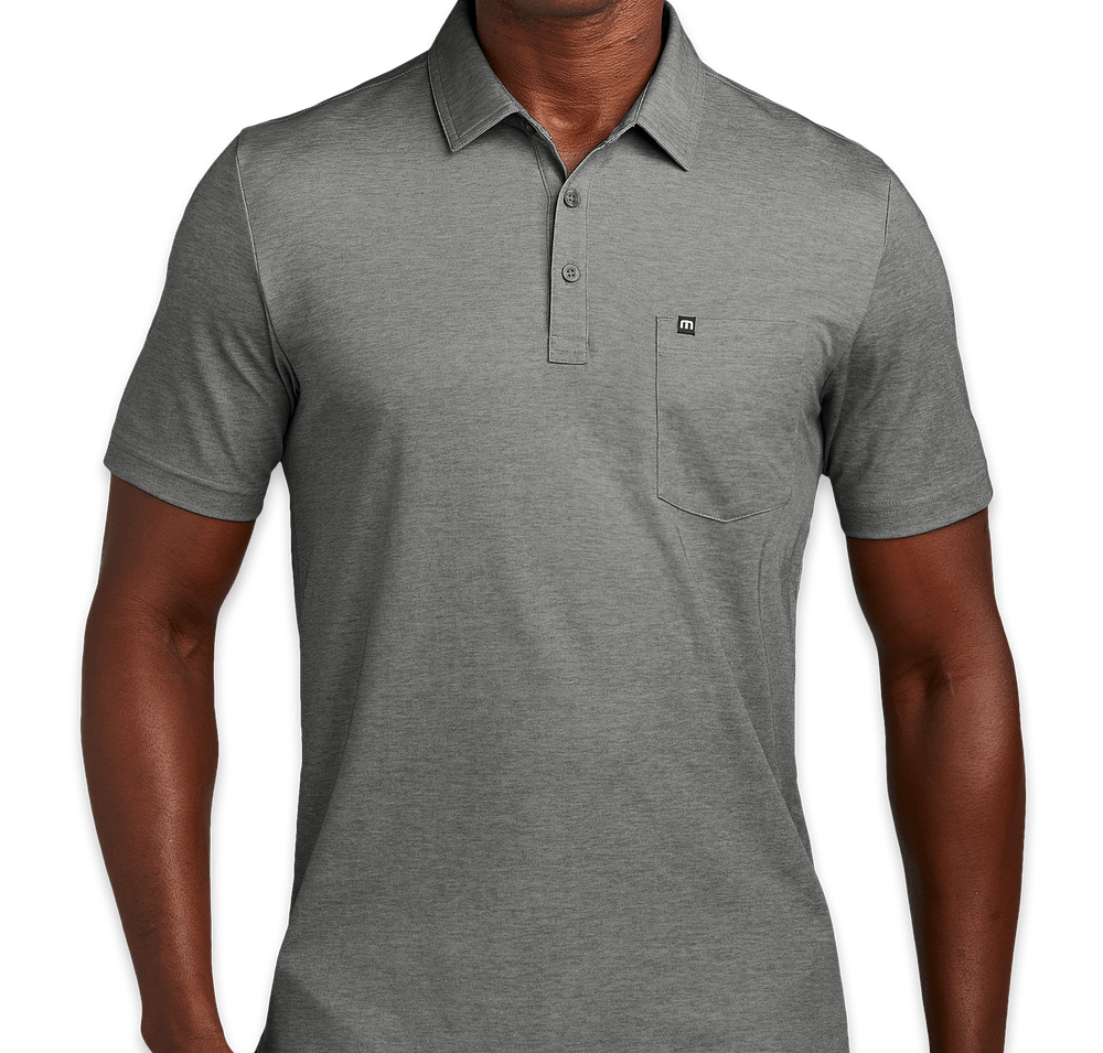 TravisMathew Oceanside Heather Performance Pocket Polo - Embroidered-default