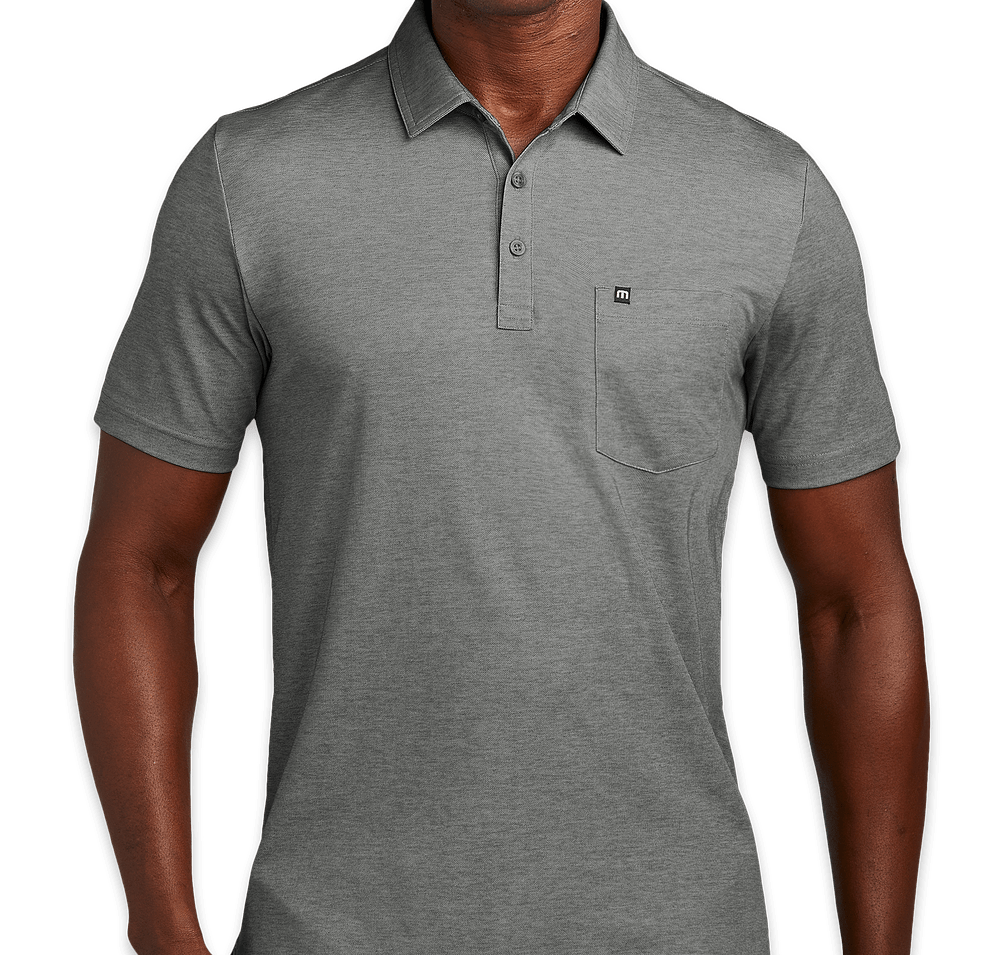TravisMathew Oceanside Heather Performance Pocket Polo - Printed-default
