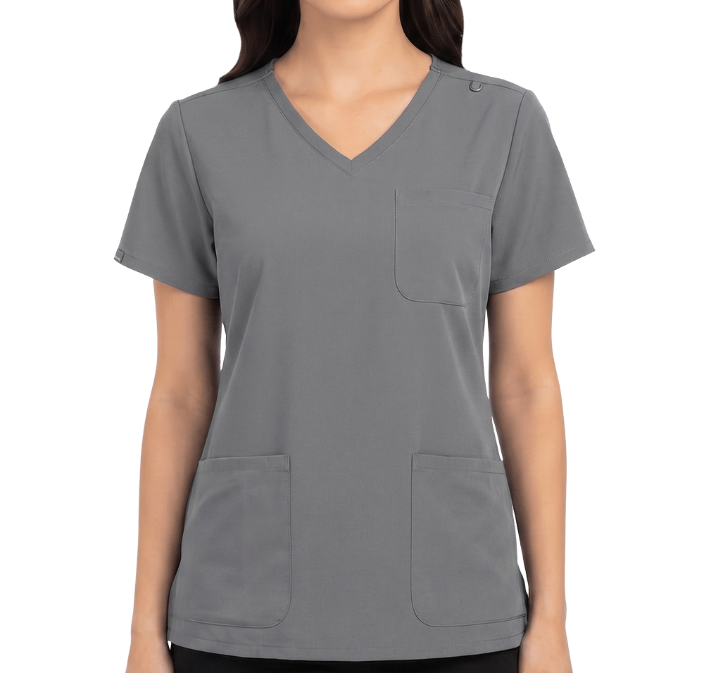 Hanes Women's V-Neck 3-Pocket Scrub Top-default