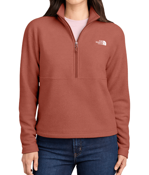 The North Face Women’s Textured Pine Grove Half Zip Sweatshirt in Mars Dust Heather