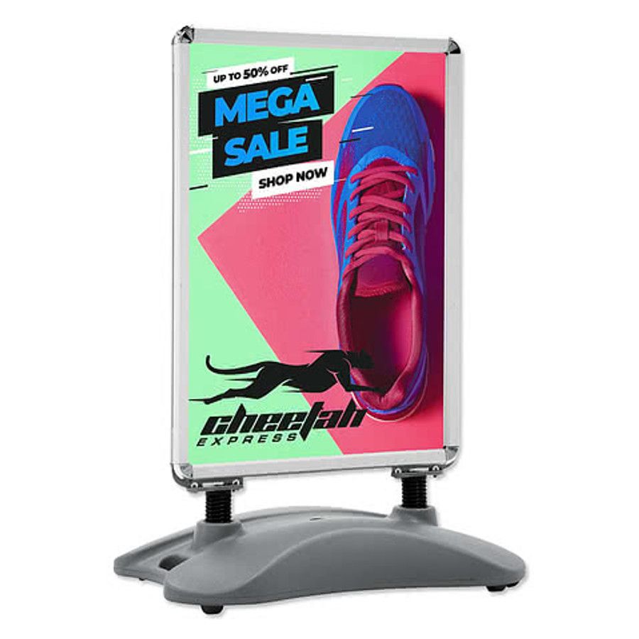 Full Color Outdoor Flex Sign Kit with Ballast Base in White