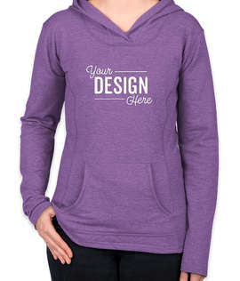 Anvil Women's French Terry Pullover Hoodie - Color: Heather Purple