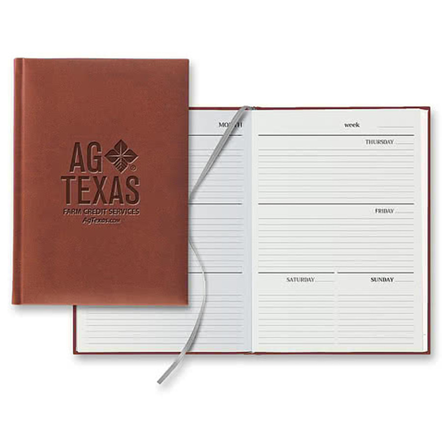 Castelli Debossed Tucson Grande Undated Weekly Planner in Gray