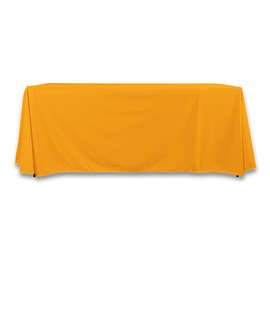 Full Color 6' Economy Open-Back Throw Tablecloth - Color: Mango