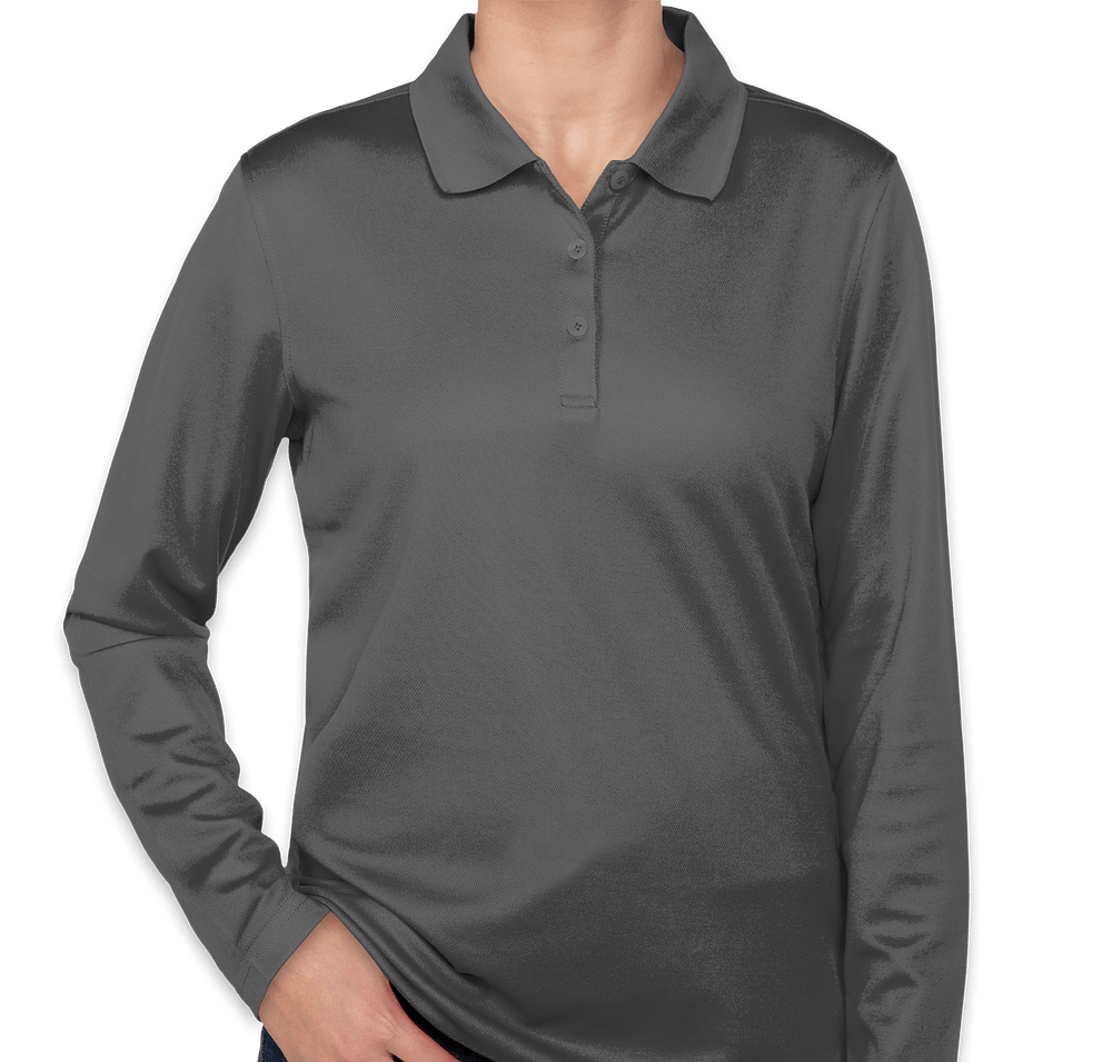 Clique by Cutter & Buck Women's Spin Eco Long Sleeve Performance Pique Polo-default