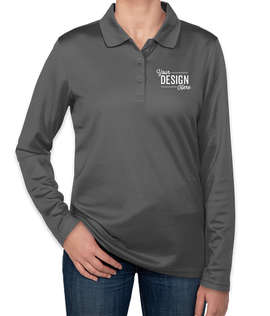 Clique by Cutter & Buck Women's Eco Long Sleeve Performance Pique Polo - Color: Pure Slate
