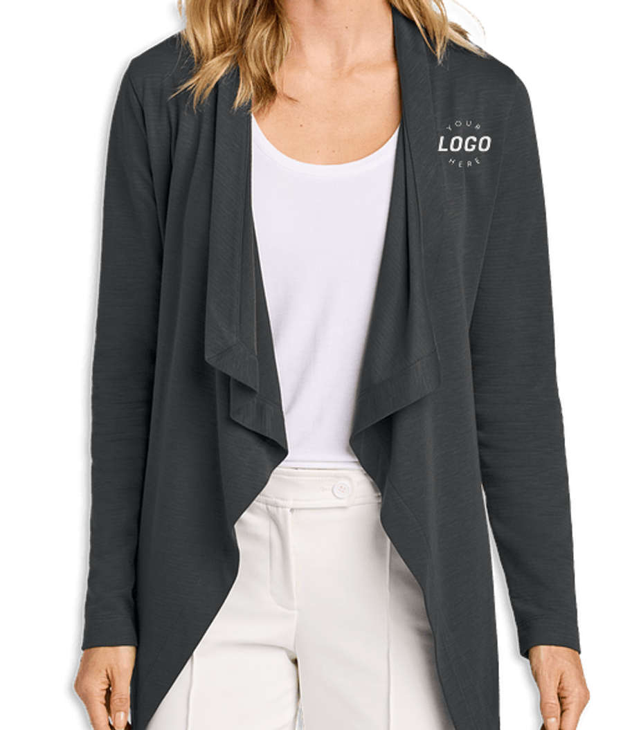 Port Authority Women's Breakwater Open Cardigan in Grey Steel