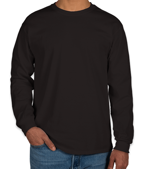 Gildan Ultra Cotton Long Sleeve T-shirt in Black