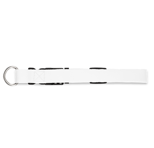 Full Color Adjustable Pet Collar, 1" Wide in White
