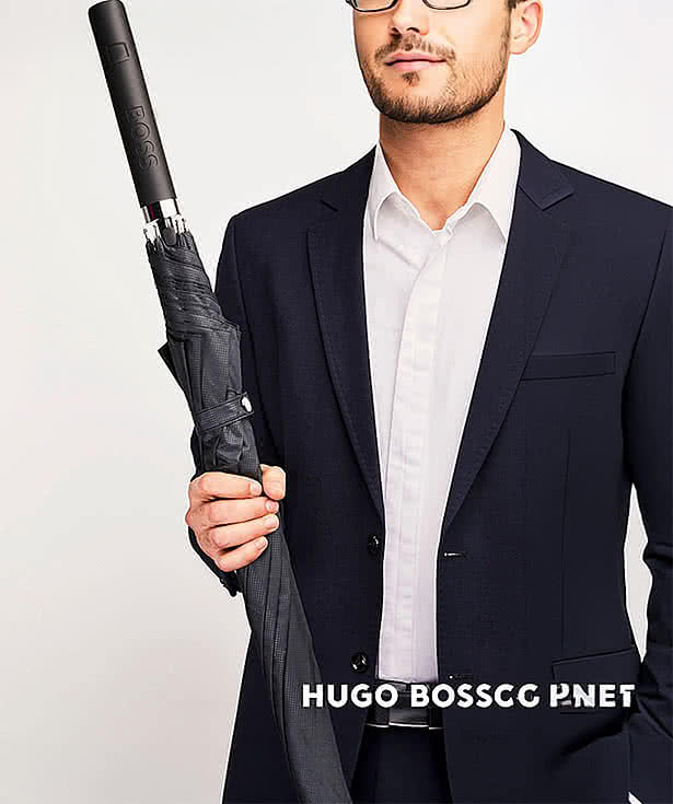 Hugo Boss 51" Arc Loop Umbrella