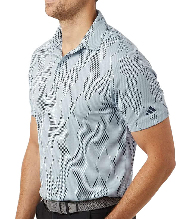 Adidas Ultimate365 Recycled Diamond Jacquard Textured Performance Polo