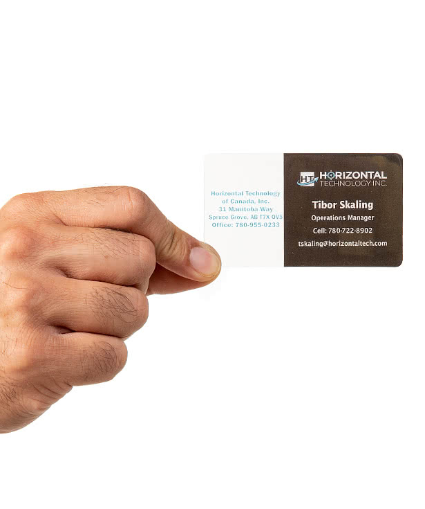 2" x 3.5" Horizontal Clear Plastic Business Cards