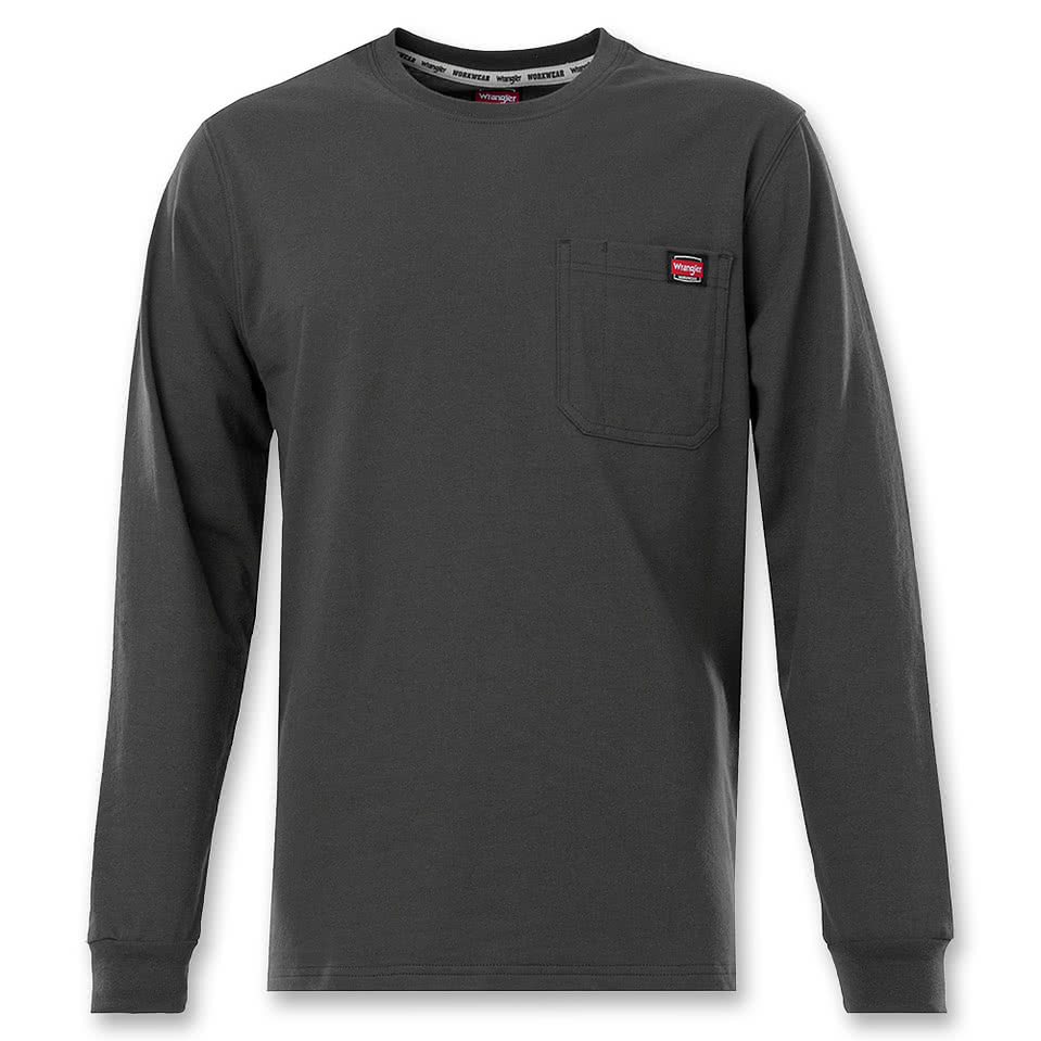 Wrangler Workwear Heavyweight Long Sleeve Pocket T-shirt - Printed