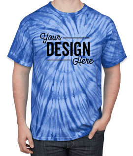 Dyenomite 100% Cotton Tonal Tie-Dye T-shirt - Color: Royal