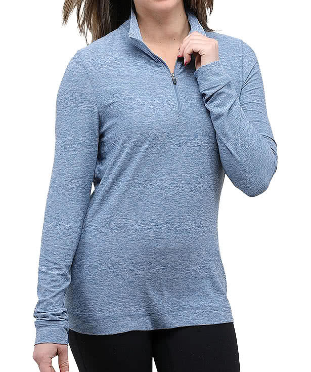 Wellable Women's Knit Recycled Quarter Zip Performance Shirt