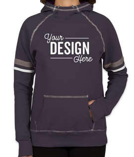 Augusta Women's Spirit Pullover Hoodie - Color: Navy / White / Graphite