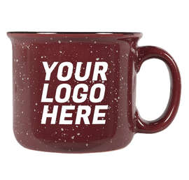 14 oz. Ceramic Camper Mug - Color: Burgundy