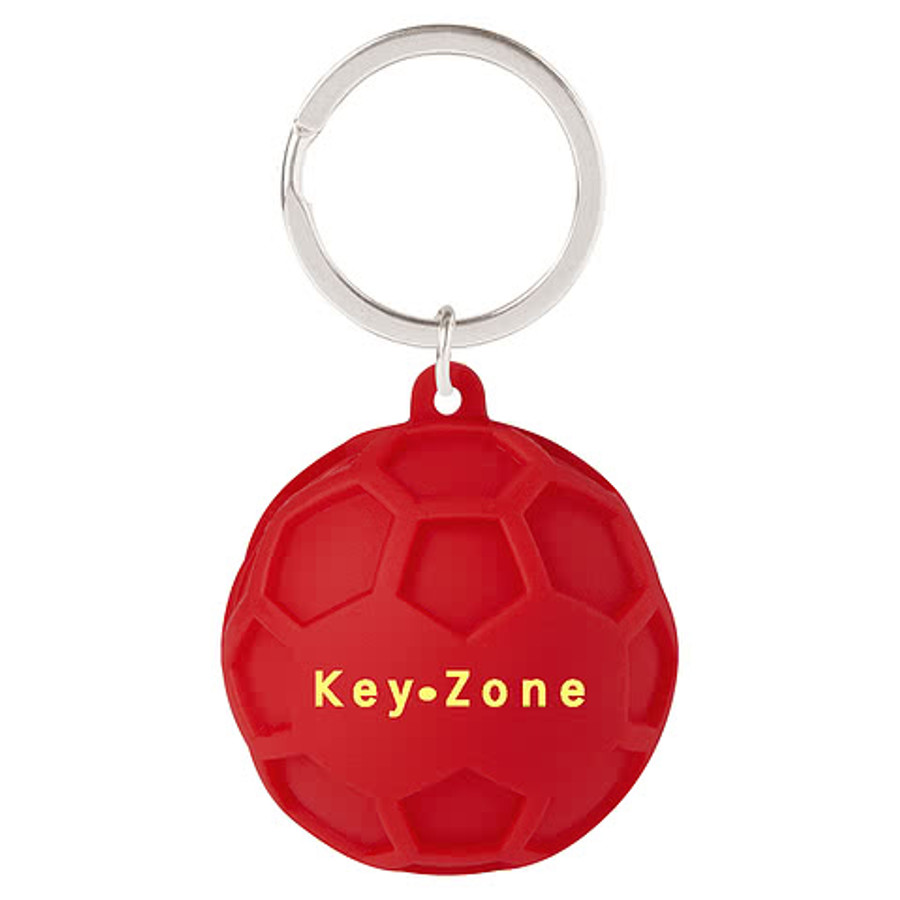 Silicone Ball Stress Reliever Keychain in ROYAL