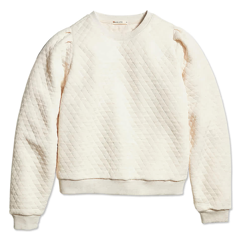 Marine Layer Women's Corbet Quilted Puff Sleeve Crewneck Sweatshirt