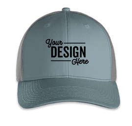 Outdoor Cap Low Profile Trucker Hat - Color: Ocean Blue / White