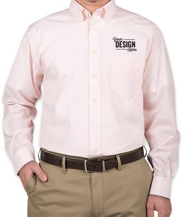 Devon & Jones Banker Stripe Dress Shirt - Color: Pink
