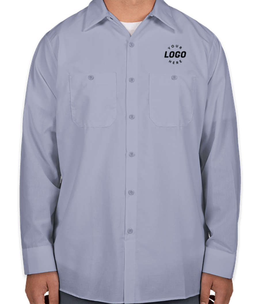Red Kap Tall Long Sleeve Industrial Work Shirt in Petrol Blue