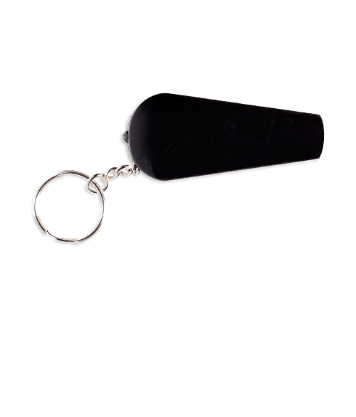 Red Light and Whistle Keychain in Black