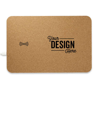 Cork Fast 5W+ Wireless Charging Mouse Pad - Natural