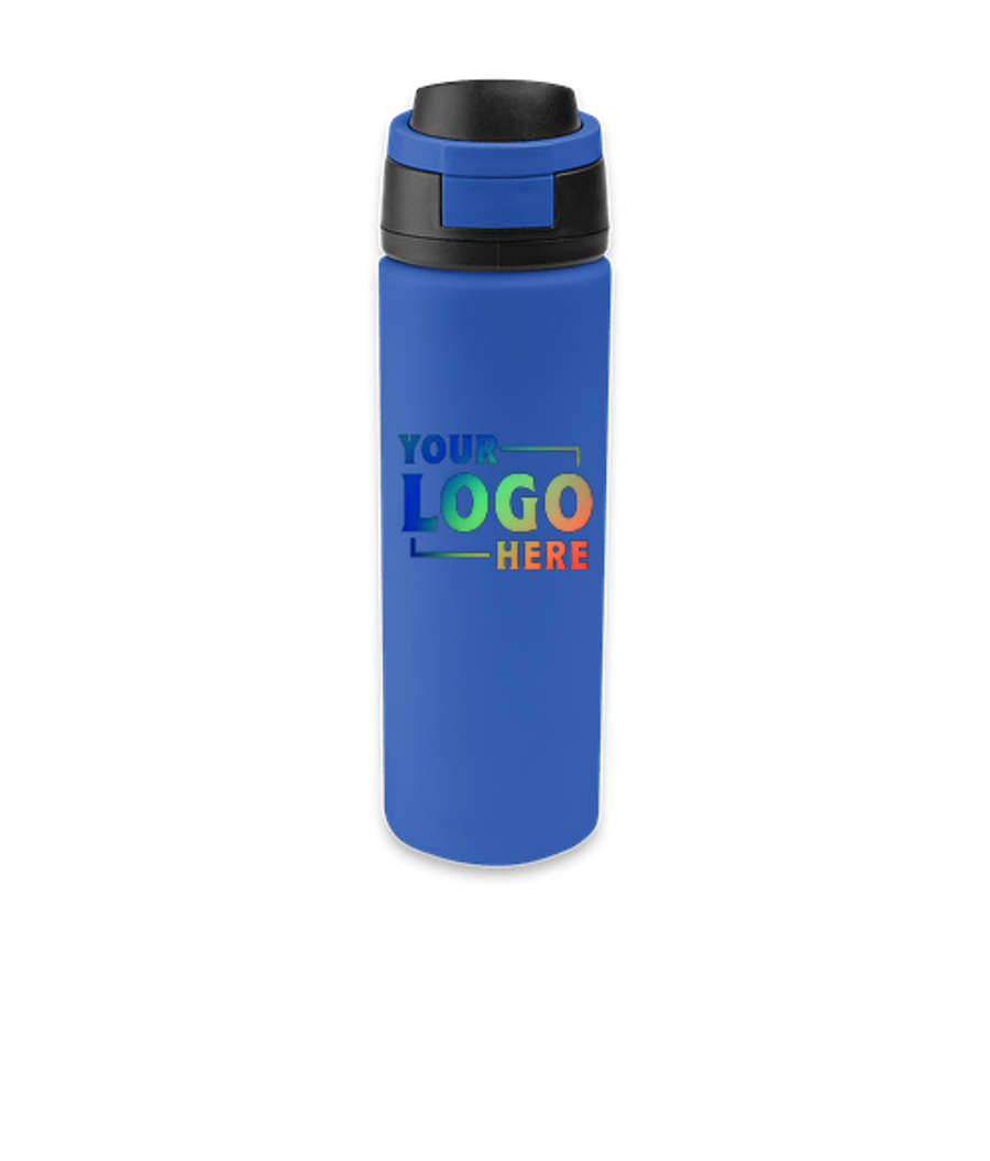 24 oz. Pop Sip Recycled Stainless Steel Water Bottle in BLUE